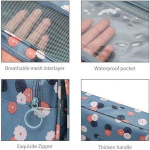 Wholesale Large Capacity Terylene Portable Travel Toiletry Organizer Bag Waterproof Cosmetic <b>Makeup</b> Storage with Hook - Product Image 2
