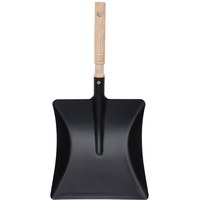 S593 Hantop Pelle à ordures carrée de grande taille en acier traité thermiquement et revêtue par poudre, pelle ménagère