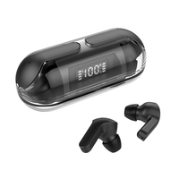 Casque sans fil F80 avec écran LED transparent, son stéréo, 5.3 Q26 Pro, écouteurs intra-auriculaires pour musique, jeux et sport