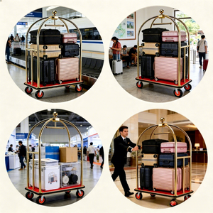 <span class=keywords><strong>Chariot</strong></span> à bagages pour hôtels cinq étoiles, <span class=keywords><strong>chariot</strong></span> <span class=keywords><strong>de</strong></span> <span class=keywords><strong>conciergerie</strong></span> exclusif pour halls d'hôtel, <span class=keywords><strong>chariot</strong></span> à bagages <span class=keywords><strong>de</strong></span> style luxueux - Product Image 4
