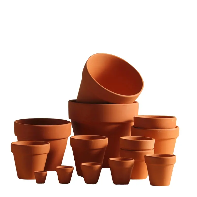 Pot Tanah Liat Bunga Sukulen Murah Dalam Ruangan Luar Ruangan Tanah Liat Warna-warni Keramik Pot Bunga Penanam Terakota