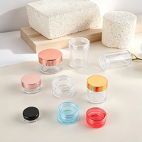 En stock, pots en plastique transparent portables, contenants pour poudre de maquillage en vrac, 2g, 5g, 10g, pour paillettes pour ongles