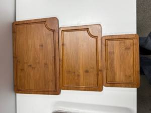 Planche à découper en bambou biologique extra large Ensemble <span class=keywords><strong>de</strong></span> planche <span class=keywords><strong>de</strong></span> préparation et <span class=keywords><strong>de</strong></span> service pour la charcuterie et la cuisine Bloc <span class=keywords><strong>de</strong></span> boucher - Product Image 2