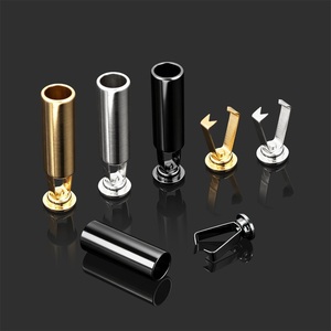Accesorios para prendas de vestir: Terminales cilíndricos metálicos de dos piezas para cordones, puntas de cuerda, tapones para cordones de sudaderas con capucha - Product Image 1