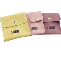 Bolsas y Estuches de Microfibra de Gamuza con Cierre a Presión y Logotipo Personalizado, en Colores y Tamaños a Medida para Empacar Joyas como Aretes, Collares y Anillos
