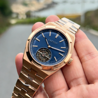Montre automatique mécanique de luxe pour homme, nouvelle marque haut de gamme, 26 ans d'expérience, boîtier en acier inoxydable or rose, tourbillon, sport et affaires