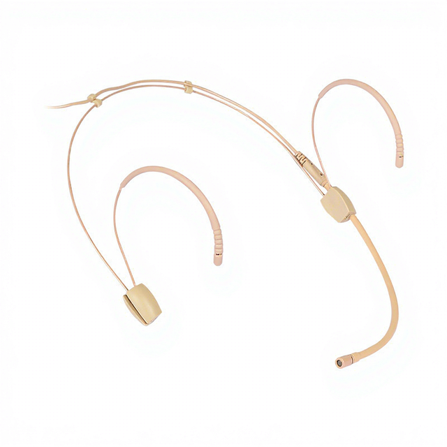 Skin Tone Ear Hook Headset Microphone with Noise Cancelling Lightweight Design 3/4 Pin Mini XLR for Wireless Conference Systems
