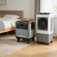 Générateur solaire portable 5000W, station d'alimentation d'urgence domestique avec onde sinusoïdale pure pour la sauvegarde d'énergie intérieure et extérieure
