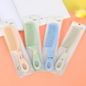 Peine para el cabello de plástico con diseño de dibujos animados, dientes finos y gruesos, mezcla de colores aleatorios para belleza y uso diario - Product Image 2