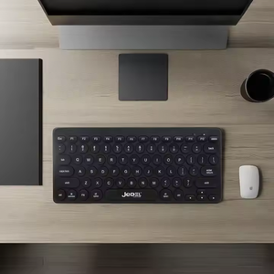 Jedel USB cấu hình thấp có dây chất lượng cao Mini mỏng Bàn phím trò chơi bàn phím có dây K1000 + tròn siêu mỏng 78 phím mini văn phòng màu đen - Product Image 4