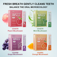 UUKKG Bain de bouche antibactérien sans alcool à la menthe, à base de plantes naturelles, écologique, portable, format voyage, à base de plantes pures, taille standard
