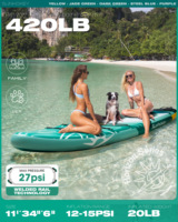 Produits phares : Planche de paddle gonflable personnalisée en Drop Stitch, planche de surf, capacité 400 lbs, pour la planche à pagaie en famille, accessoire de paddleboard