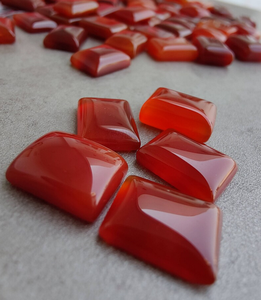 Ónix Rojo Natural en Forma Rectangular de 12x16 mm, Cabujón de Piedra Preciosa con Reverso Plano, Adecuado para Anillos, Collares, Fabricación de Joyas, Pulseras - Product Image 4
