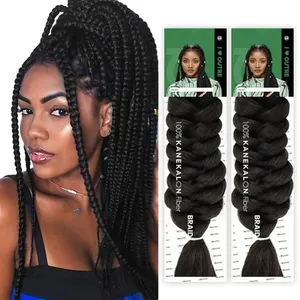 Hot Sell 24inch 82 Inch Jumbo Crochet Braids Hair Extension Ombre Synthetic Extra Long Braiding Hair