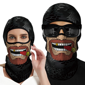 Verano Hip Hop Impreso Negro Cara Completa Motocicleta Pasamontañas - Product Image 6