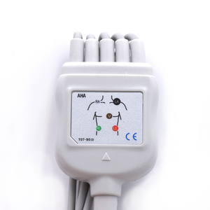 Cable ECG de conexión directa con cables conductores 5 conductores ECG Cable Grabber AHA para GE/Hellige Monitores de pacientes Accesorios Suministro de fábrica - Product Image 6