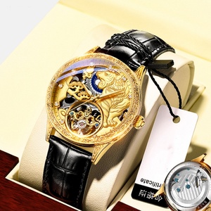 Orologio Meccanico Automatico da Uomo Fenyi, Nuovo Modello in Vera Pelle con Chiusura a Farfalla, Impermeabile, Luminoso, con Quadrante Tigre Dorato - Product Image 4