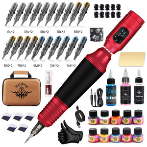 Kit de machine à tatouer sans fil Tuffking pour débutants, ensemble complet de stylos à tatouer, aiguilles à tatouer, outils, équipement transfrontalier - Product Image 1