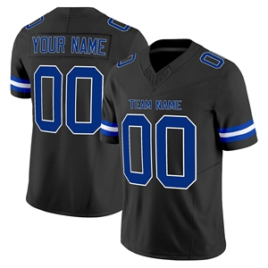 Jersey de Fútbol Americano con Bordado Personalizado, Poliéster de Alta Calidad, Azul, Club, Cosido, Uniforme de Equipo de Fútbol, Nuevo Diseño, Uniforme de Rugby - Product Image 2
