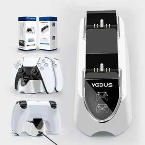 Double station de charge rapide pour manette Playstation 5, avec LED, câble de chargement USB (1M), pour Joystick