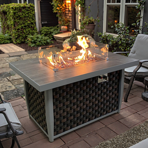 Cheminée électronique extérieure moderne en acier avec télécommande, dessus rectangulaire en carrelage <span class=keywords><strong>pour</strong></span> salon et appartement - Product Image 3