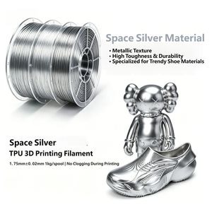 TPU Flex 90A 75A สีเงินเมทัลลิก ทนทาน ทันสมัย เหมาะสำหรับรองเท้า พิมพ์ลาย 3 มิติ ไม่ติดขัด 9075A - Product Image 2