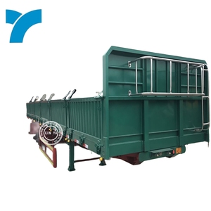 Semi-remorque benne basculante latérale 60 tonnes, remorque plateau basculante, remorque plateau, camion d'<span class=keywords><strong>occasion</strong></span>, vente de camions, transport de bois, transport de sable - Product Image 1