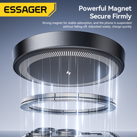 ESSAGER OJD-132 Support de chargeur sans fil magnétique 15W pliable 4 en 1 pour montre, écouteurs, téléphone, bureau avec lumière LED