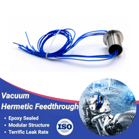 Conception de bride personnalisée, bride hermétique en époxy KF40 avec 5 thermocouples de type K câblés, traversée hermétique
