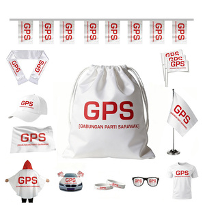 Custom Malaysia Election <b>Bag</b> Water-Resistant Polyester Nylon Backpack Reusable Drawstring Shopping <b>Bags</b> with Load-Bearing Rope - Product Image 1