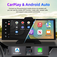 Caméra embarquée ADAS sans fil CarPlay 4K+1080P, enregistrement double avant et arrière, navigation GPS WiFi, écran tactile 11,4 pouces, affichage de recul