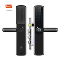 Cerradura Inteligente para Puerta con Wifi Tuya, Aplicación Ttlock, Cerradura Electrónica Digital con Huella Dactilar/Contraseña/Tarjeta/Llave