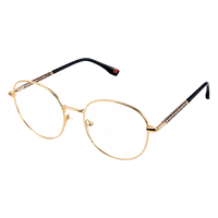 Montures de lunettes rondes en métal rétro modernes pour femmes, montures optiques minimalistes bicolores, fines, légères, de haute qualité