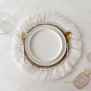 Eco-Friendly High Quality Bamboo Bohemian Modern Luxury <b>Coaster</b> <b>Woven</b> Mats Pads 4inch Diameter Home Hotel Restaurant Wedding - Product Image 6
