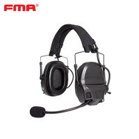 Casque de communication tactique FMA/FCS AMP avec réduction de bruit, alimenté par piles AAA, 85 dB, matériaux composites, 389 g, TB1372