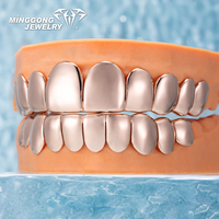 Grillz personnalisé en or poli 10K 14K 18K et argent sterling 925 Accessoires hip-hop à la mode pour hommes et femmes