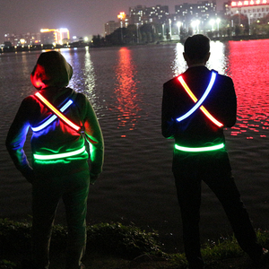 Malla portátil para montar en motocicleta, lámpara luminosa LED con recarga USB, cinturón de cintura para entrenamiento, correr y Deportes - Product Image 1