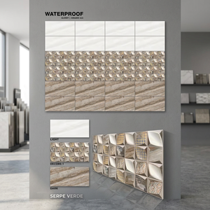 Carreaux muraux en céramique de couleur noire perle imprimée en marbre à prix Offre Spéciale bon marché 12x24 300x600mm pour les carreaux intérieurs de créateur en porcelaine - Product Image 6