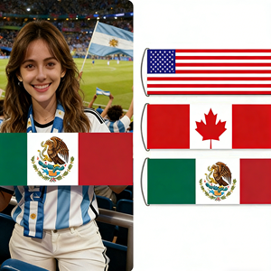 Productos Personalizados al por Mayor para Fanáticos del Fútbol Americano con la Bandera de México, Juego de Fútbol 2026, Juego de Banderas para Fanáticos del Fútbol de México, Estados Unidos y Canadá - Product Image 2