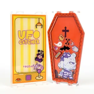 Vograce Cheap Oem Wholesale Custom Logo Cartoon Anime Acrylic Stands Printing Transparent Openable Replaceable Shaker Standee