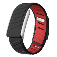 Wasserdichtes Silikon-Uhrenarmband Kompatibel mit Whoop 5.0 Zweifarbiges Sport-Armband mit Dornschließe