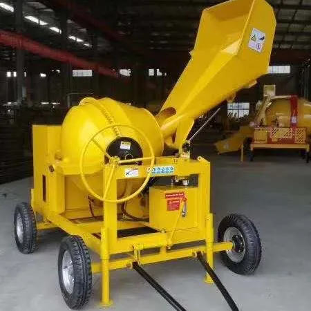 High efficiency construction site concrete diesel roller mix machine Concrete feeding and mixing machine