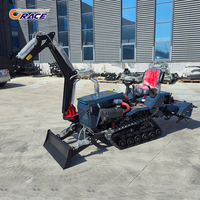 Tracteur à chenilles multifonctionnel Grace Euro 5 Diesel 25-35 CV avec motoculteur rotatif agricole et moteur électrique