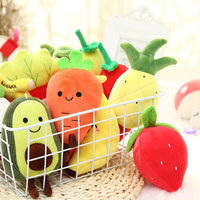 Groothandel Schattige Mini Fruit Serie Pluche Hanger Sleutelhanger Knuffel Creatieve Knuffels Groente Custom Knuffel Voor Geschenken