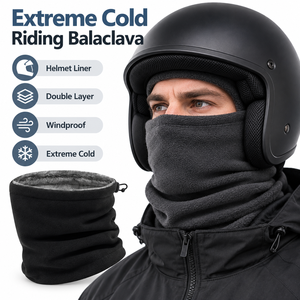 <span class=keywords><strong>Cagoule</strong></span> thermique double couche hiver, isolante, en polaire épaisse, coupe-vent, sous-casque, masque facial pour ski, cyclisme, travail extérieur - Product Image 1