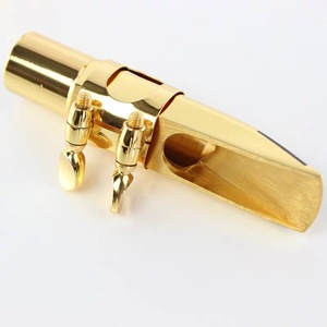 High-End Altsaxophon Klarinette Glänzend Gold Metall Mundstück Kappe Clip E-Flat Metall Mundstück - Product Image 3