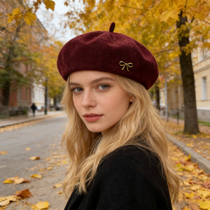 Béret en jean pour femme, style coréen automne/hiver, polyvalent, rétro japonais, inspiré du style britannique, <span class=keywords><strong>chapeau</strong></span> d'artiste (favori des influenceuses) - Product Image 2