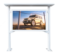 Téléviseur publicitaire extérieur 75 pouces 4K étanche IP66 avec verre protecteur, luminosité de 3500 NITS, garantie 1 an