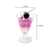 Gobelets jetables en plastique, avec couvercles sans bpa, gobelet à dessert, vente en gros, 10 pièces