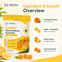 Gummies à la lutéine en marque privée OEM avec vitamines A, C, E, supplément fonctionnel pour la nutrition des yeux, 60 unités